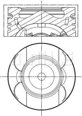 Поршень MAHLE ORIGINAL 1440657901 001 PI 00189 001 PSGQD 82