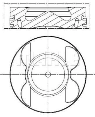 Поршень MAHLE ORIGINAL 1440657904 QNO3G DF 001 PI 00190 001 изображение 0