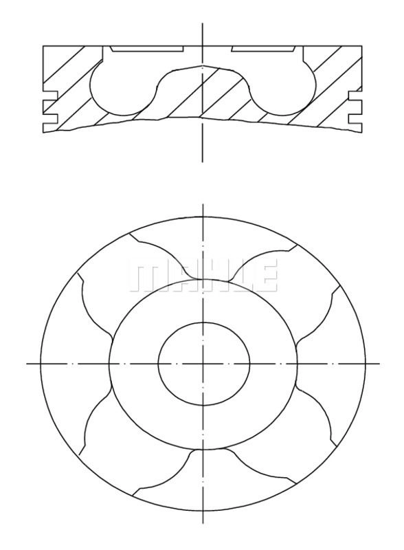 Поршень MAHLE ORIGINAL 4 NJRBQ4 1440658171 021 PI 00121 001