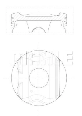 Поршень MAHLE ORIGINAL 1440658198 J9FPS 3 021 PI 00133 002 изображение 0
