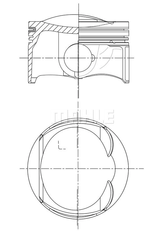 Поршень MAHLE ORIGINAL 2P GZG 1440658342 033 PI 00109 002