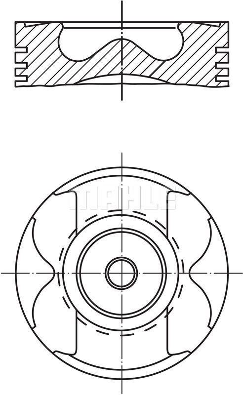 Поршень MAHLE ORIGINAL 1440658423 A4XH DI2 039 PI 00133 002