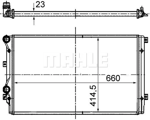 Радиатор охлаждения двигателя MAHLE ORIGINAL 1440658770 AMYE L4L CR 1315 000S изображение 0