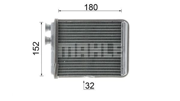 Радиатор печки, теплообменник MAHLE ORIGINAL 1440659359 AH 299 000P L KDCT изображение 9