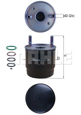 Топливный фильтр MAHLE ORIGINAL 1440659367 S6XLA N KL 1002D изображение 0