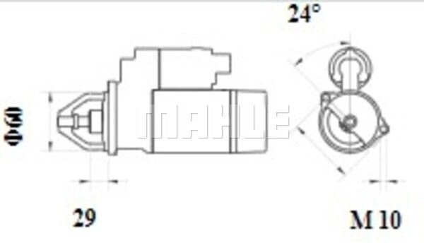 Стартер MAHLE ORIGINAL 1440659674 2CPQ G MS 1073 изображение 1