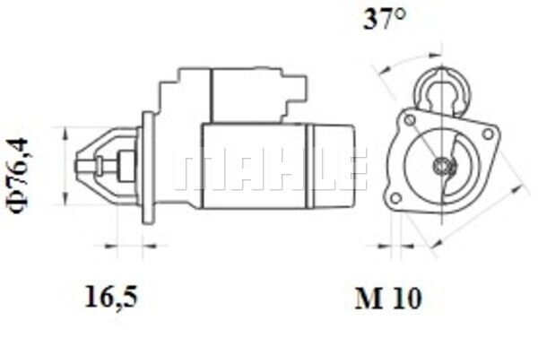 Стартер MAHLE ORIGINAL MS 1077 FQYD C 1440659678 изображение 1