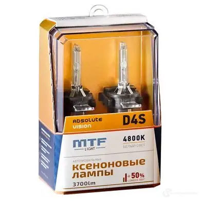 Лампа ксеноновая D4S ABSOLUTE VISION +50% 35 Вт 12 В 4800K MTF 1439691934 CLX KAYN AVBD4S - Изображение 1