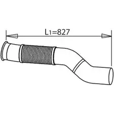Выхлопная труба глушителя DINEX 56259 ACW0BKC UB7 HE7K 1937585 изображение 0