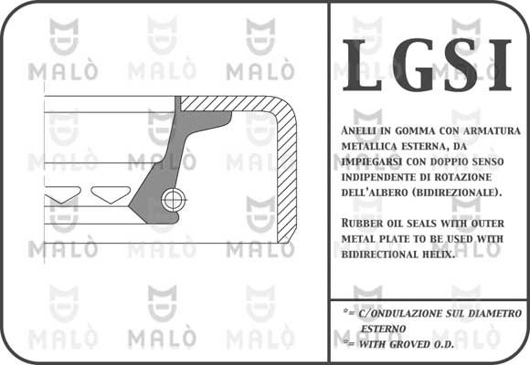 Сальник дифференциала MALO 13099IAC 50FK7 O 580614160