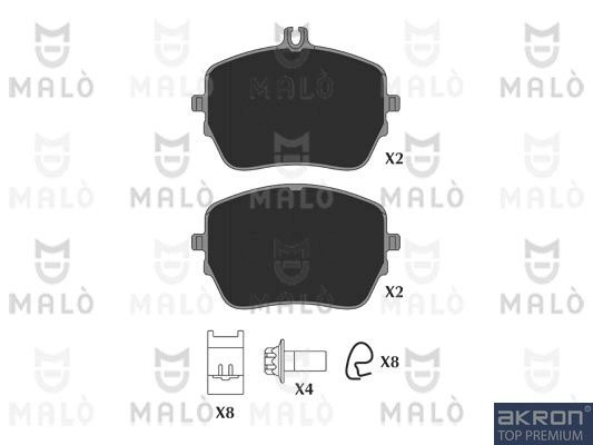 Тормозные колодки дисковые, комплект MALO 1440913221 BJ 1ZWS 1051355 изображение 0