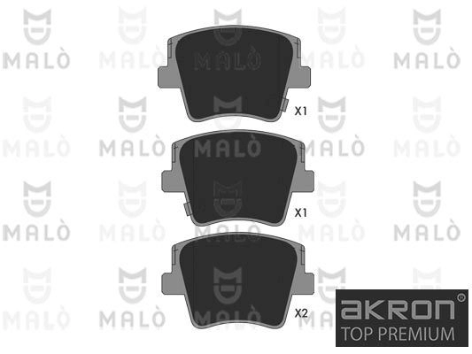 Тормозные колодки дисковые, комплект MALO 1051386 ZPJD D 1440913251