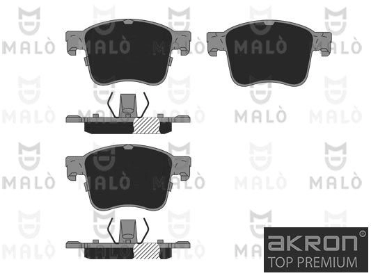 Тормозные колодки дисковые, комплект MALO 1440913254 1051389 F 6V50 изображение 0