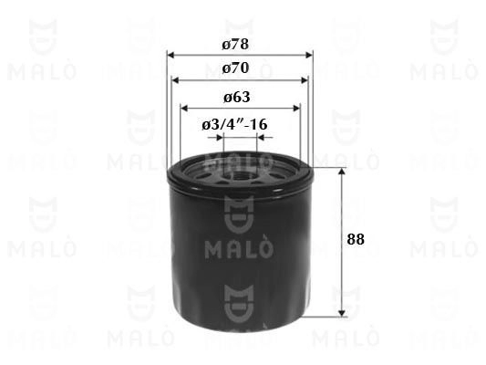 Масляный фильтр MALO 1510052 1224838836 YNDO R изображение 0