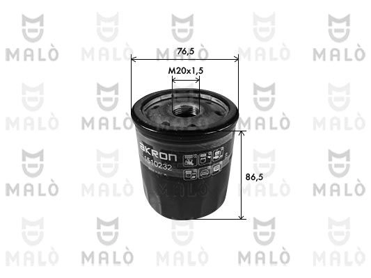 Масляный фильтр MALO F2ESU 8 1510232 1440908619 изображение 0
