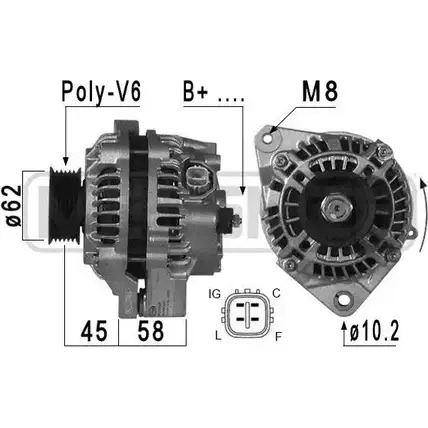 Генератор ERA PFU1GN 5DZ 39K 209008 1941725 изображение 0