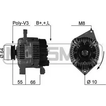 Генератор ERA 6KXL4C Z 210166 1942198 YG95ZI2