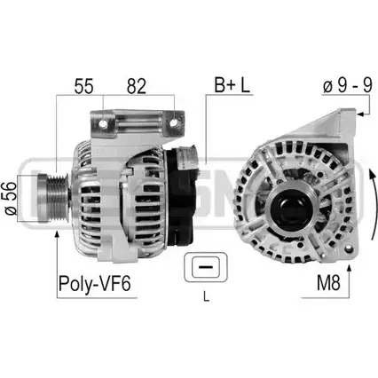 Генератор ERA S7LYRM 1942553 8Y M5D5V 210528