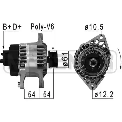 Генератор ERA 8 C70FL 1942890 210884 KFM78Z