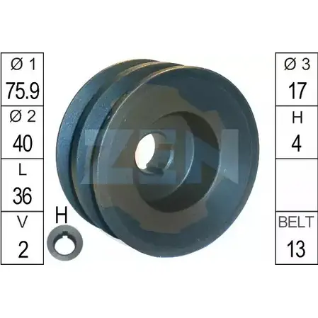 Шкив генератора ERA 1943971 ZN5328 219002 532 8