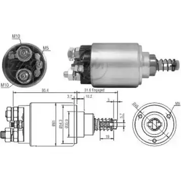 Втягивающее реле стартера ERA 227931 ZM2735 273 5 1946637