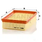 Воздушный фильтр MANN-FILTER c18008 64235 WX XU37 4011558039158