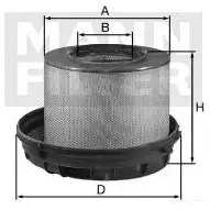Воздушный фильтр MANN-FILTER 4011558353803 65443 F2 BLK c411776