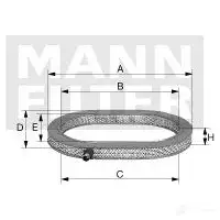 Воздушный фильтр MANN-FILTER c54121 4011558141103 65496 SE1G H изображение 0