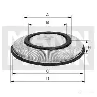 Воздушный фильтр MANN-FILTER 64846 4011558357504 c2722 UQ86W 1