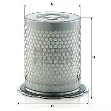 Фильтр пневматической системы MANN-FILTER H VU5GX 67018 4011558490201 le8004x изображение 0