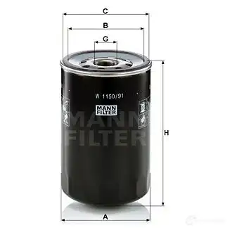 Фильтр режима гидравлики MANN-FILTER w115091 4011558075576 UDY1OJ D 67332