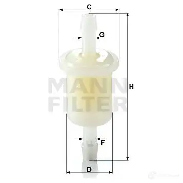 Топливный фильтр MANN-FILTER wk21(10) 7G ZNWPP 4011558900021 67873 изображение 0