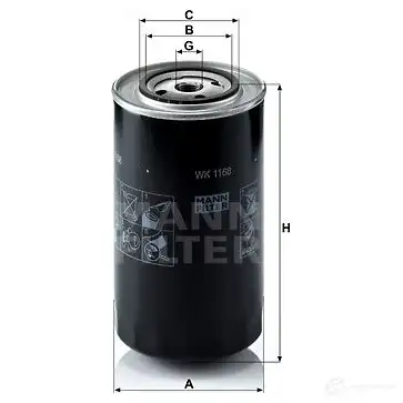 Топливный фильтр MANN-FILTER J723 Q wk1168 4011558903503 67859 изображение 0