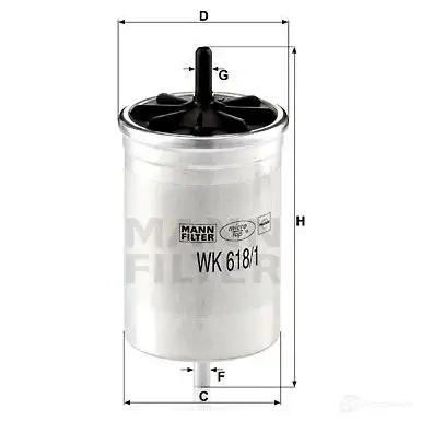Топливный фильтр MANN-FILTER 68026 S MVVHL wk6181 4011558907402 изображение 0
