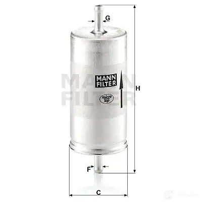 Топливный фильтр MANN-FILTER wk413 BPJU U8 67897 4011558931407