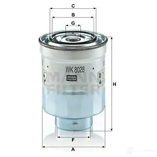 Топливный фильтр MANN-FILTER wk8028z 68109 W6 AI2DP 4011558024321