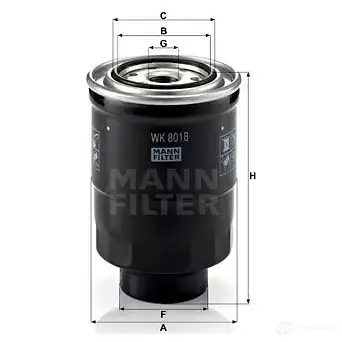 Топливный фильтр MANN-FILTER 68104 wk8018x 4011558011109 QMY6D V5 изображение 4
