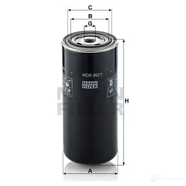 Топливный фильтр MANN-FILTER wdk9621 4011558863005 67785 UA56ZA 6