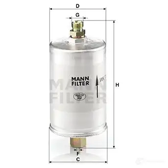 Топливный фильтр MANN-FILTER wk726 4011558916701 68073 CQQ SHEV изображение 4