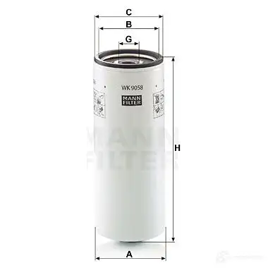 Топливный фильтр MANN-FILTER 1424304284 ONTM 52 wk9058 4011558086183