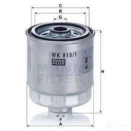 Топливный фильтр MANN-FILTER 68189 4011558949402 wk8181 LX 6W2