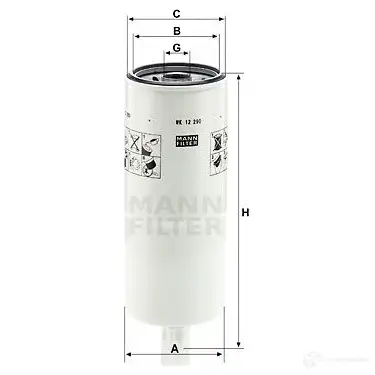 Топливный фильтр MANN-FILTER P L25BY wk12290 4011558961800 67867