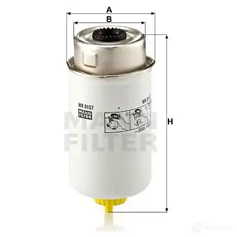 Топливный фильтр MANN-FILTER H4C4K Y wk8157 4011558967000 68173 изображение 0