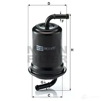 Топливный фильтр MANN-FILTER 4011558918606 U1X 3T8 wk61417 67995