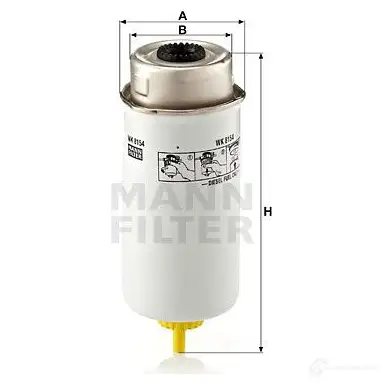 Топливный фильтр MANN-FILTER C4A A7 68170 4011558965600 wk8154 изображение 0