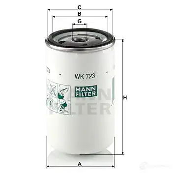 Топливный фильтр MANN-FILTER 4011558935009 2VU9 8 wk723(10) 68065 изображение 0