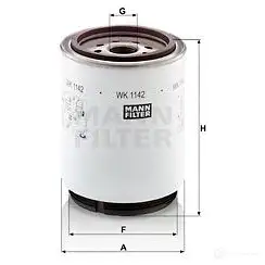 Топливный фильтр MANN-FILTER D 3U62T2 wk1142x 4011558957902 67855