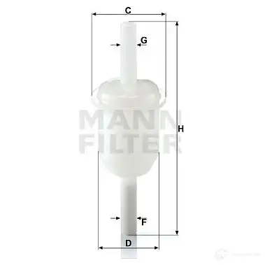 Топливный фильтр MANN-FILTER WJ 1S8 wk314 4011558907914 67881