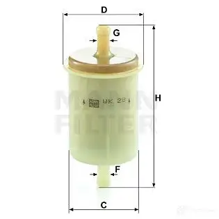 Топливный фильтр MANN-FILTER XY8 H6LC 1424304276 4011558068004 wk28