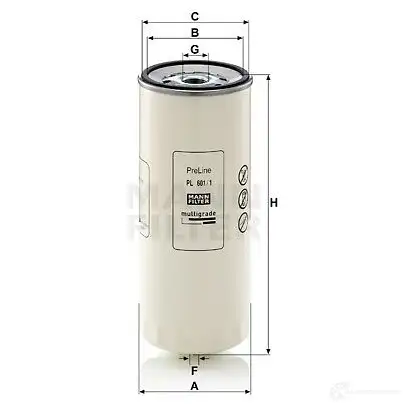 Топливный фильтр MANN-FILTER RN X75CW pl6011x 1437600094 изображение 0